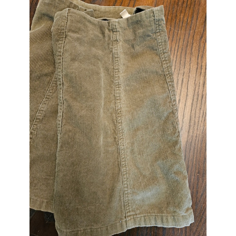 Wishlist Olive Green Corduroy Button Front Mini Skirt Womens Size Small S - Picture 6 of 9